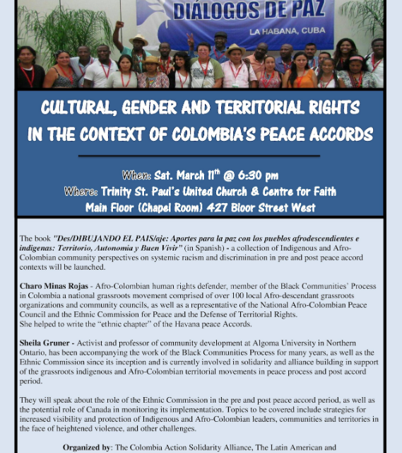 Cultural, Gender and Territorial Rights in the context of Colombia’s Peace Accords
