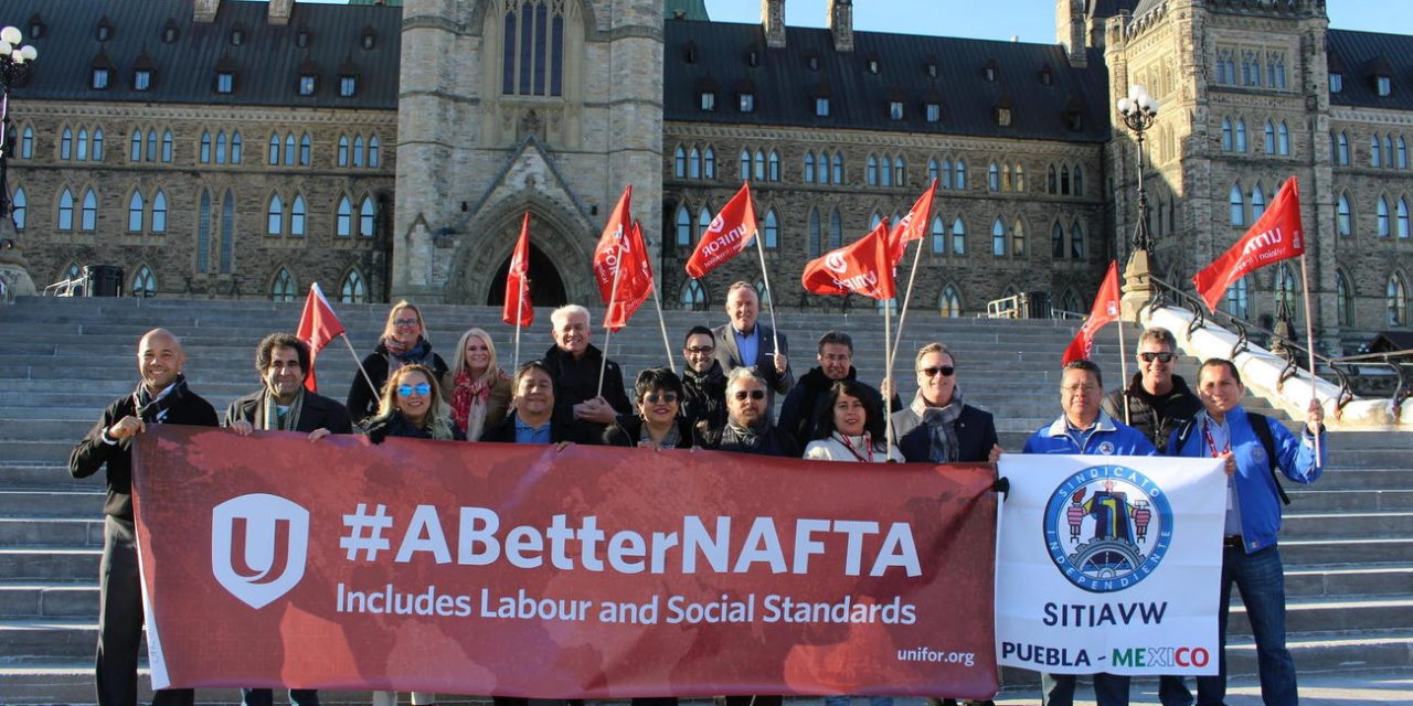 Unifor and Mexican labour leaders join in NAFTA lobby