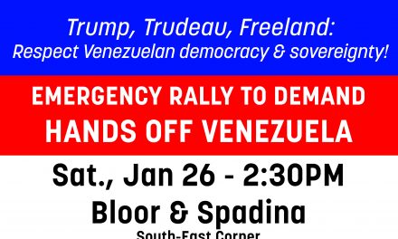 Emergency Rally: No US & Canada Supported Coup in Venezuela!