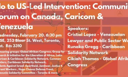 No to U.S-Led Intervention: A Community Forum