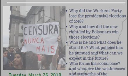 Brazil under Bolsonaro: Contradictions and Perspectives. Talk by Ana Saggiaro Garcia.