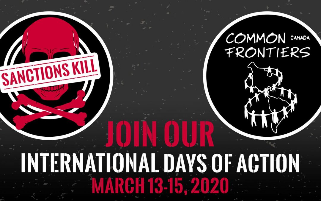 Call to Action for International Days of Action Against  Sanctions and Economic War – March 13 – 15, 2020