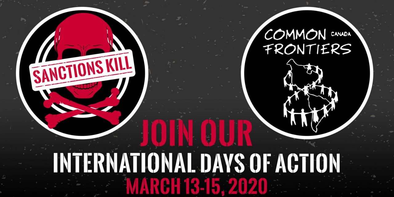 Call to Action for International Days of Action Against  Sanctions and Economic War – March 13 – 15, 2020