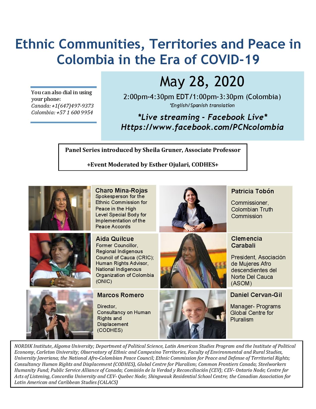Ethnic Communities, Territories and Peace in Colombia in the Era of COVID-19