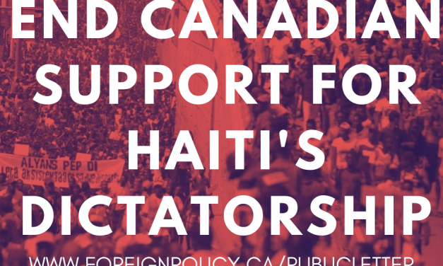 End Canadian Support for Haiti’s Dictatorship